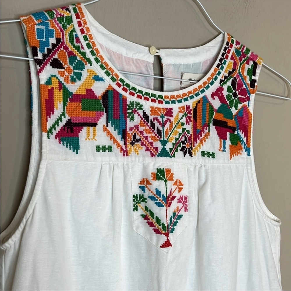 Madewell x JM Dry Goods Embroidered White Dress